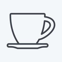 Icon Cup - Linienstil - einfache Illustration, editierbarer Strich vektor