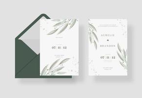 enkel och minimalistisk mall för bröllopskort vektor