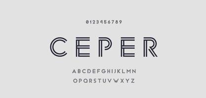 Sport moderne kursive Alphabet Schrift. Typografie Urban Urban Fonts für Technologie, Digital, Film Logo Design. Vektorillustration vektor