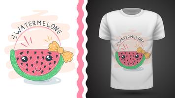 Nette Wassermelone - Idee für Druckt-shirt vektor