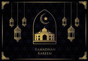 luxuriöser islamischer ramadhan-hintergrund. Vektorillustration vektor