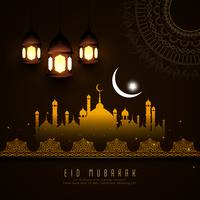 Abstrakt elegant Eid Mubarak dekorativ bakgrund vektor