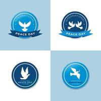 samling av internationella dagen för fred bakgrund. fredens dag vektor