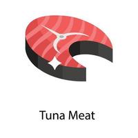 Konzepte für Thunfischfleisch vektor