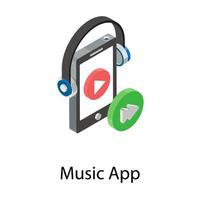 Konzepte für Musik-Apps vektor