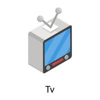 trendiga tv-koncept vektor