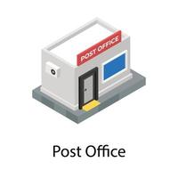 postkontor koncept vektor