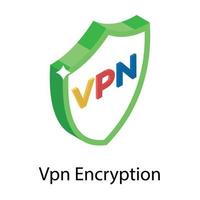 VPN-Verschlüsselungskonzepte vektor