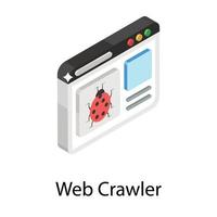 webcrawler koncept vektor