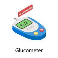 trendige Glukometerkonzepte vektor