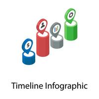Timeline-Infografik-Konzepte vektor