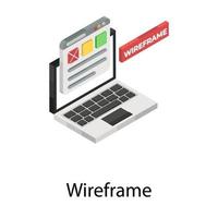 trendige Wireframe-Konzepte vektor