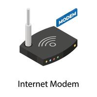 internet modem koncept vektor