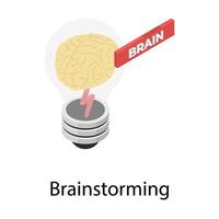 trendiga brainstormingskoncept vektor