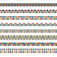 utsmyckade färgglada marockanska gränser vektor
