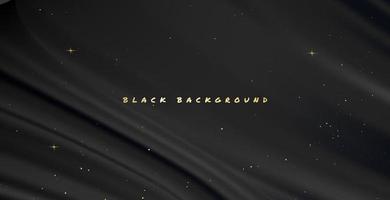 svart textur bakgrund med gyllene bokstäver, vågig, fladdrande vektor