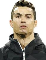 cristiano ronaldo låg poly vektor konst porträtt