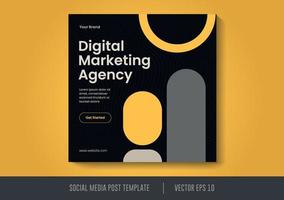 digital affärsmarknadsföring sociala medier post mall vektor