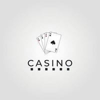 Vektorlogo für Casino. Poker-Logo mit Pokerkarte vektor