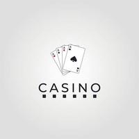 vektor logotyp för kasino. pokerlogotyp med pokerkort