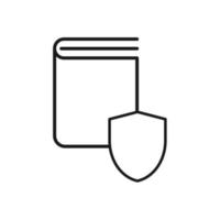 Schutzbuchsymbol, einfaches flaches Design. Logo. Piktogramm. vektor