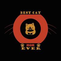 Katzen-T-Shirt-Design vektor