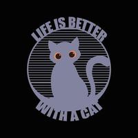 Katzen-T-Shirt-Design vektor