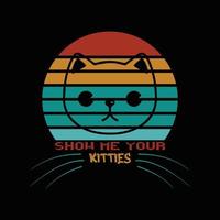 Katzen-T-Shirt-Design vektor