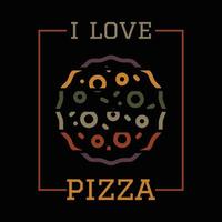 Pizza-T-Shirt-Design vektor