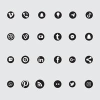 Social-Media-Icon-Sammlung vektor