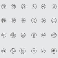 Social-Media-Icon-Sammlung vektor