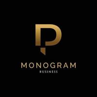 anfangsbuchstabe dp monogramm logo design inspiration vektor