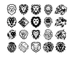 Löwenlogo-Vektorillustration, Emblemdesign auf weißem Hintergrund. - Vektor