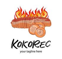 kokorec-Vektor-Logo-Design. vektor