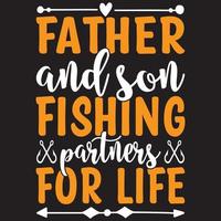 far och son fiskepartners för livet vektor