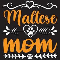 maltesisches Mama-T-Shirt-Design vektor