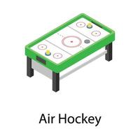 koncept för airhockey vektor