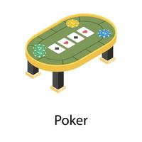 trendige Pokerkonzepte vektor