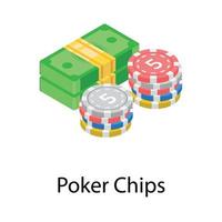 Konzepte für Pokerchips vektor