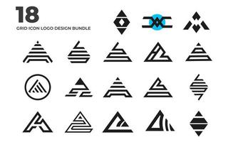 en rutnät ikon logotyp designmall buntar