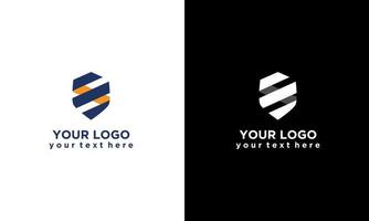 Schild-Technologie-Business-Vektor-Logo-Vorlage vektor