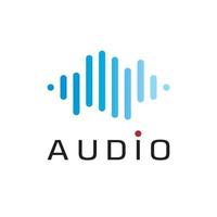 Schallwelle für Audio-Logo-Design-Vektor vektor