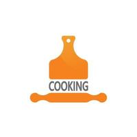Kochen-Logo-Design-Vorlage isoliert auf weißem Hintergrund vektor