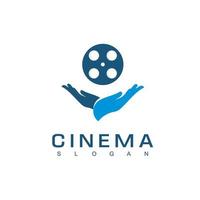 Kino-Logo-Vektorvorlage isoliert auf weißem Hintergrund vektor