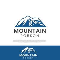 einfache Design-Vektorvorlage für das Logo der Robson Mountains vektor