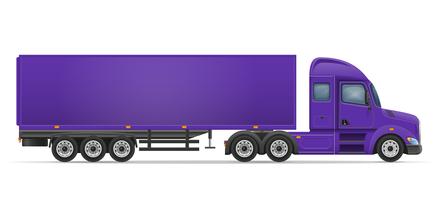 LKW halb Anhänger für den Transport von Waren Vektor-Illustration vektor