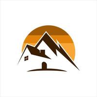 Business Logo Mountain Resort Hotel und Tourismus vektor