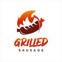 grillad korv grill illustration vektor