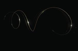 abstrakter lichteffekt goldener spirallinienstil vektor
