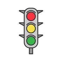 Farbsymbol Ampel. Verkehrszeichen. Stopplichter. isolierte Vektorillustration vektor